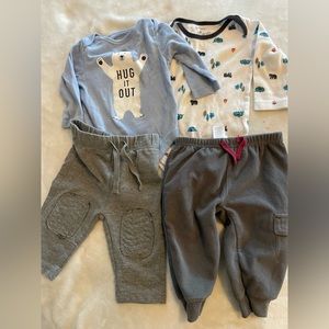 Baby boy bundle outfits. One 3-6, one 6-9 M